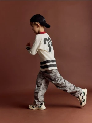 Reserved - Ocieplane spodnie cargo - ciemnoszary