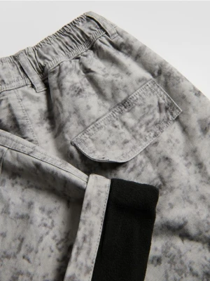 Reserved - Ocieplane spodnie cargo - ciemnoszary