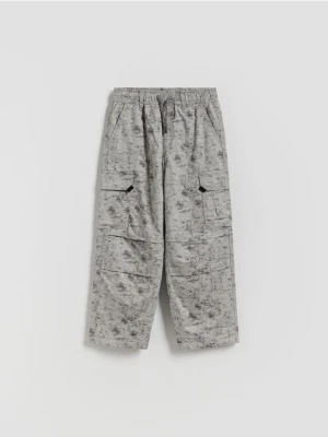 Reserved - Ocieplane spodnie cargo - ciemnoszary