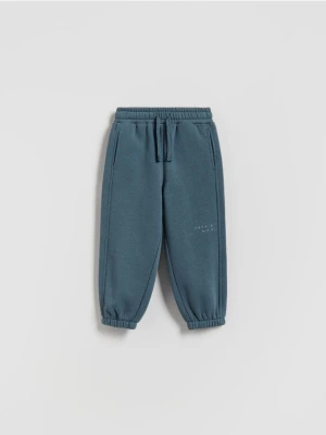 Reserved - Ocieplane spodnie jogger - granatowy