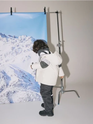 Reserved - Ocieplane spodnie na szelkach - czarny