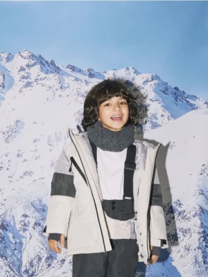 Reserved - Ocieplane spodnie na szelkach - czarny