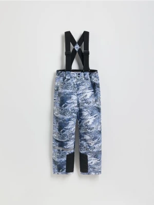 Reserved - Ocieplane spodnie na szelkach - wielobarwny