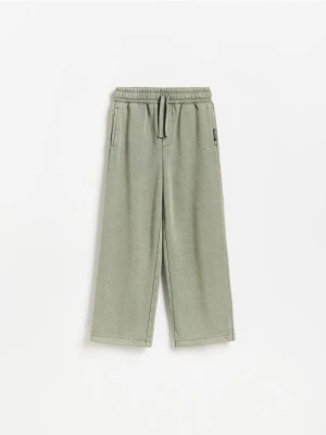 Reserved - Ocieplane spodnie wide leg - zielony