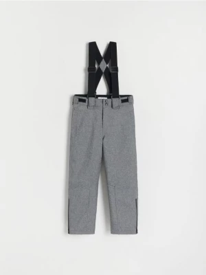 Reserved - Ocieplane spodnie z szelkami - Szary