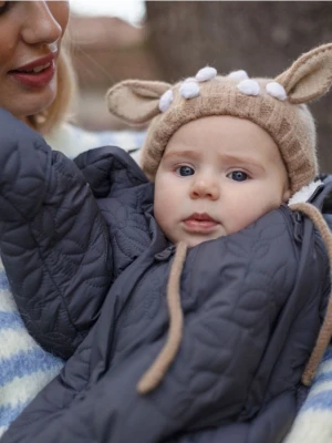 Reserved - Ocieplany kombinezon z kapturem - ciemnoszary