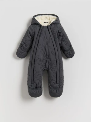 Reserved - Ocieplany kombinezon z kapturem - ciemnoszary