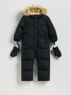 Reserved - Ocieplany kombinezon z rękawiczkami - czarny