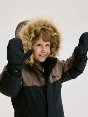 Reserved - Ocieplany kombinezon z rękawiczkami - granatowy