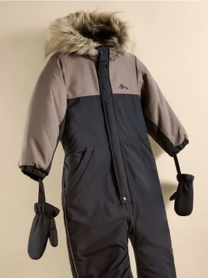 Reserved - Ocieplany kombinezon z rękawiczkami - granatowy