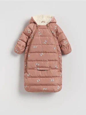 Reserved - Ocieplany śpiworek z naturalnym puchem - brązowy