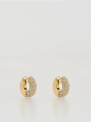 Reserved - Okrągłe kolczyki - złoty