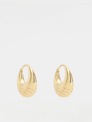 Reserved - Okrągłe kolczyki - złoty