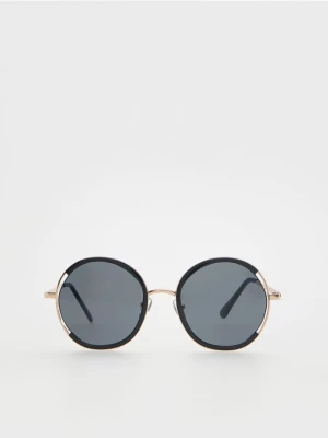 Reserved - Okrągłe okulary przeciwsłoneczne - czarny