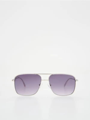 Reserved - Okulary przeciwsłoneczne aviator - srebrny