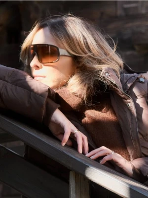 Reserved - Okulary przeciwsłoneczne - ciemnobrązowy