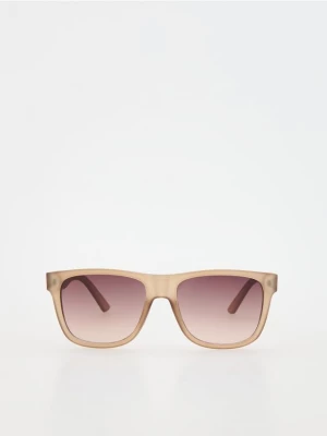Reserved - Okulary przeciwsłoneczne Wayfarer - beżowy