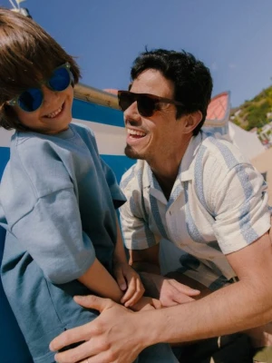 Reserved - Okulary przeciwsłoneczne Wayfarer - brązowy