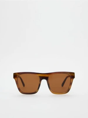 Reserved - Okulary przeciwsłoneczne Wayfarer - brązowy