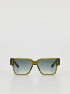 Reserved - Okulary przeciwsłoneczne Wayfarer - oliwkowy