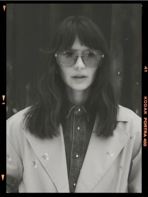 Reserved - Okulary przeciwsłoneczne - złamana biel