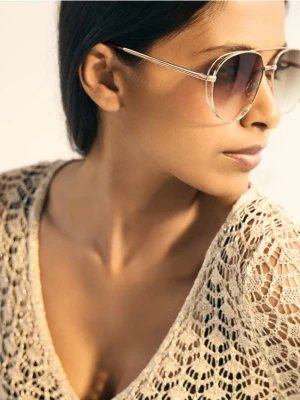 Reserved - Okulary przeciwsłoneczne - złoty