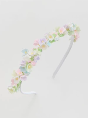 Reserved - Opaska do włosów z kwiatami - wielobarwny