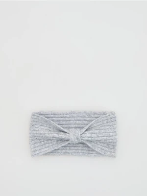 Reserved - Opaska na głowę z dodakiem wełny - ciemnoszary