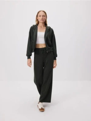 Zdjęcie produktu Reserved - Oversizowa bluza - ciemnozielony