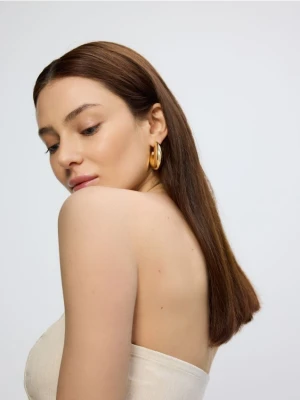 Reserved - Owalne kolczyki - złoty