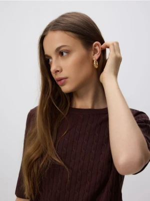 Reserved - Owalne kolczyki - złoty