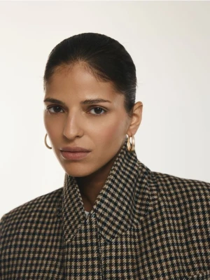 Reserved - Owalne kolczyki - złoty