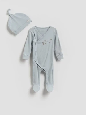 Reserved - Pajacyk z czapką - jasnoniebieski