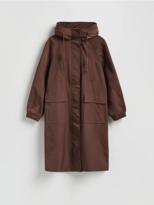 Reserved - Parka z kapturem - brązowy