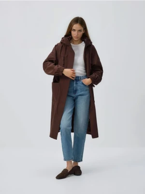 Reserved - Parka z kapturem - brązowy