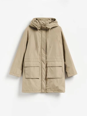 Reserved - Parka z kapturem - jasny zielony