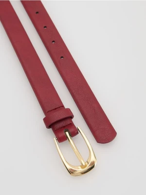 Reserved - Pasek z klamrą - intenstywna czerwień