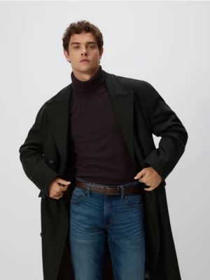 Reserved - Pasek z łączonych materiałów - bordowy