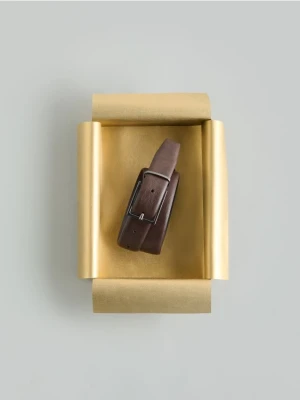 Reserved - Pasek z łączonych materiałów - bordowy