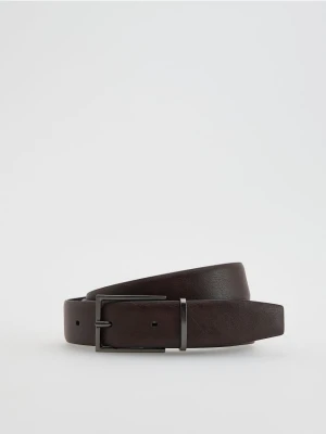 Reserved - Pasek z łączonych materiałów - bordowy