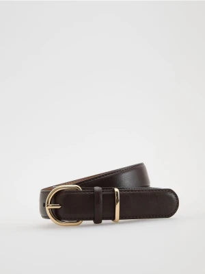 Zdjęcie produktu Reserved - Pasek z łączonych materiałów - ciemnobrązowy