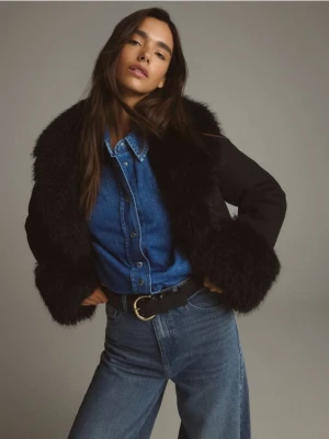 Reserved - Pasek z ozdobną klamrą - czarny