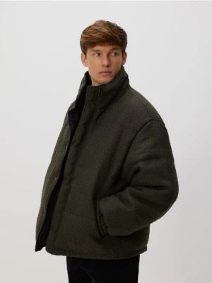Reserved - Pikowana dwustronna kurtka - ciemnozielony