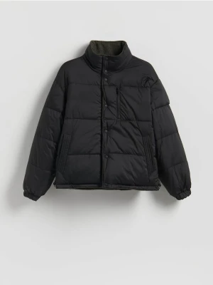 Reserved - Pikowana dwustronna kurtka - ciemnozielony