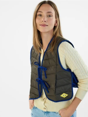 Reserved - Pikowana kamizelka - brązowy