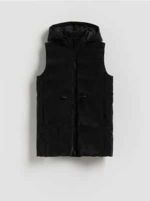 Reserved - Pikowana kamizelka z połyskiem - czarny