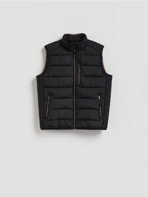 Reserved - Pikowana kamizelka ze stójką - czarny