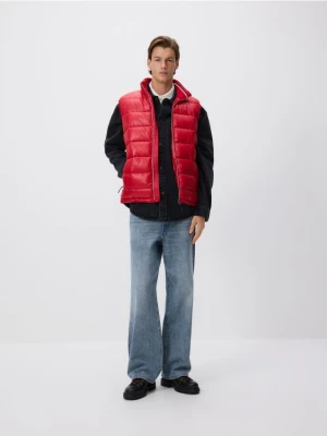 Reserved - Pikowana kamizelka ze stójką - czerwony