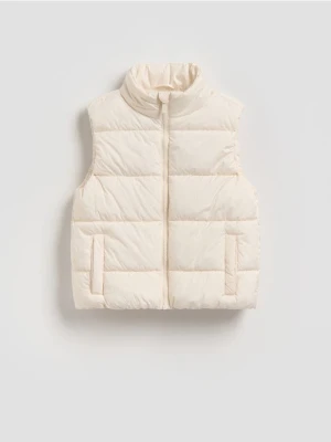 Reserved - Pikowana kamizelka - złamana biel