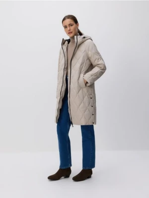 Reserved - Pikowana kurtka - beżowy